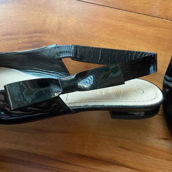 Dior Patent Leather bow slingback shoes size 39 - Picture 6 of 9